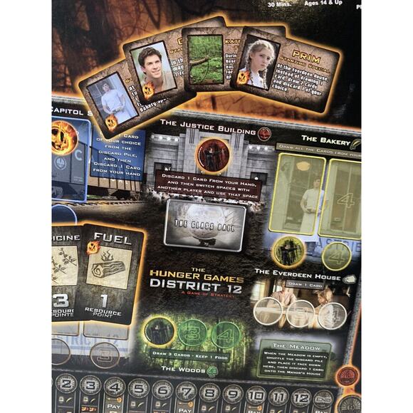 Hunger Games District 12 Game Board Strategy Factory Sealed 2012 Lions Gate New - Picture 5 of 9